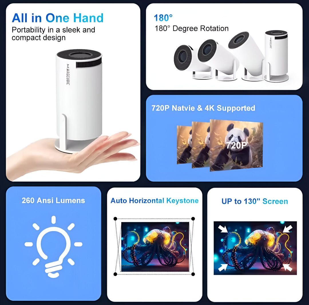 PhantasyGlow-Cinematic Projector Portable Home Theater™